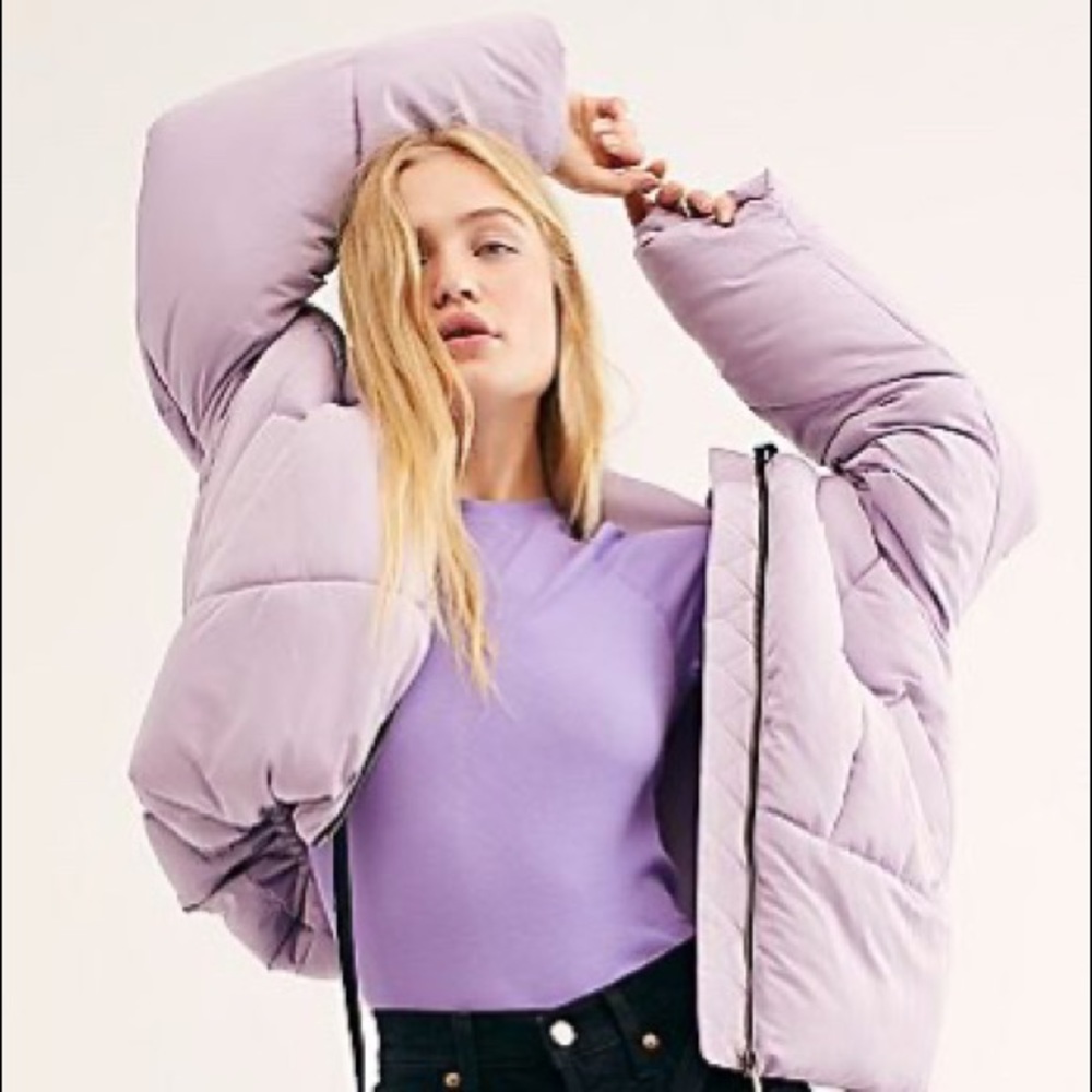 Free People Lilac Hailey Puffer Coat